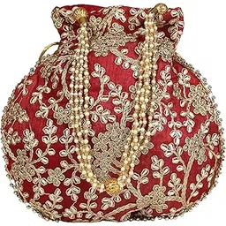 fancy walas Women's Potli (Maroon)-picture-13