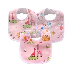 Fantasy India Baby Soft Feeding Bibs Cute Multi Print with Tich Button Waterproof Newborn Baby Bib Set (Assorted)-picture-28
