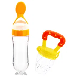 FANTASY INDIA Infant Squeezy Silicone Food Feeder and Fruit Pacifier-Yellow-picture-38