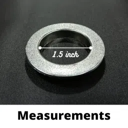 FAPBADRI Curtain Eyelet Rings with Flexi Lock, Suitable for Any 1 inch Curtain Rod - Silver Textured - 20 Pieces image 1