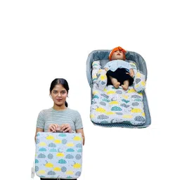 Fareto Infants Printed Cotton Baby Bedding Essentials Portable Bed Baby Bed Sets-picture-13