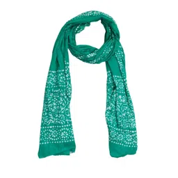 Farooq Dyeing Floral Batik Dyed Cotton Dupatta image 1