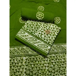 Farooq Dyeing Floral Batik Dyed Pure Cotton Unstitched Dress Material-picture-11