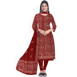 Farooq Dyeing Floral Printed Batik Pure Cotton Unstitched Dress Material-picture-26