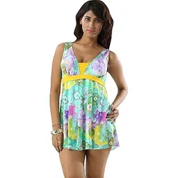 fascinating lingerie Alluring and Significant Multi Blue Scoop Neck Cut-Sleeve Beachwear Cover-Up-picture-34