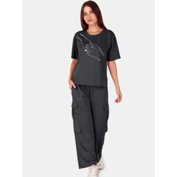 Fasense Oversized-Fit T-Shirt & Track Pants Co-Ords-picture-18