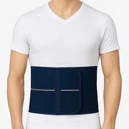 Fash-N-Vibe Blue Abdominal Waist Wrap Lightweight Flexible Fit Adjustable Everyday Wear Belt Soft Breathable Fabric for Men and Women Suitable for Daily Lifestyle Use_36-picture-48