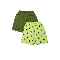 Fasha Kids Pack Of 2 Cotton Printed Regular Fit Regular Shorts-picture-25