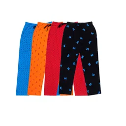 Fasha Kids Pack of 4 Graphic Printed Cotton Pyjamas-picture-58