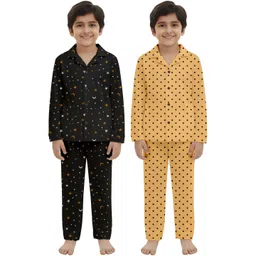 Fasha Unisex Kids Pack of 2 Printed Night Suit-picture-19