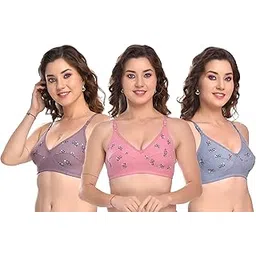 fasharious Full Coverage Non Padded Non Wired Daily Use Regular Bra for Women and Girls Multicolor Size 28-40-picture-10