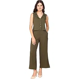 fashfun clothing Fashfun Women's Solid Waist-Coat Co-ord Set-picture-14