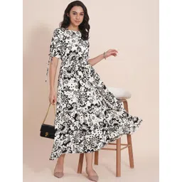 Fashfun Floral Print A-Line Maxi Dress-picture-11