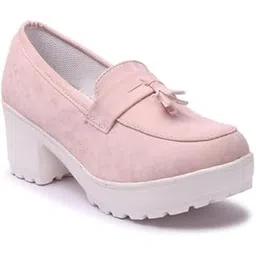 fashimo Casual Block Heel Tassel Detailed Loafers for Women & Girls GNNPPN6-P-picture-39