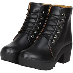 fashimo Women & Girls Lace Up Block Heeled Classic Boots GNNPPN1-P-picture-38