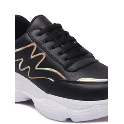 FASHIMO Women Black Colourblocked Sneakers image 5