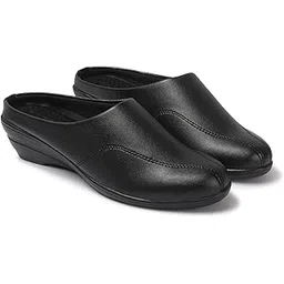 fashimo Women's Formal Back Open Platform Wedge Heel Slip On Mule Shoes P830prnts-picture-10