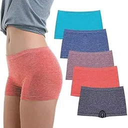 fashiol Women's Cotton Yoga Shorts for Summer Fitness Mid-Waist Seamless Design Hip-Up Support | Elastic, Breathable for Gym & Workout - Pack of 3 - S Till 2XL-picture-14