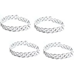 fashion accessories Toe Ring Artificial Sterling Silver Abstract Pattern Design Toe Ring Adjustable Jewelry for Women. Set of 2 Pairs Toerings. (019-2PAIRS)-picture-53