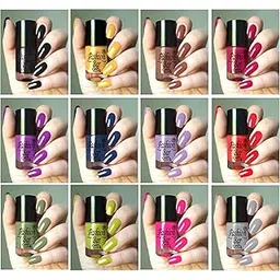 Fashion Bar Set of 12 Gel Finish Nail Polishes (COMBO- SET- 15)-picture-32