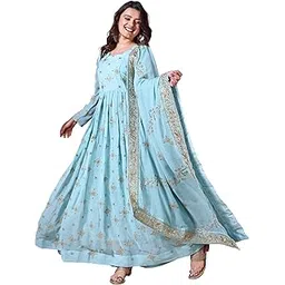 fashion basket Georgette Sequins Long Dress for Women-picture-23