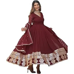 fashion basket Havy Georgette Embroidered Anarkali Dress for Women-picture-45