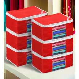 fashion bizz Red 6 Pcs Cloth Organiser-picture-32