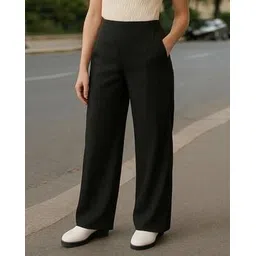 fashion booms Women Relaxed Fit Trousers with Insert Pockets-picture-53