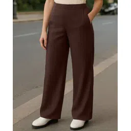 fashion booms Women Relaxed Fit Trousers with Insert Pockets-picture-37