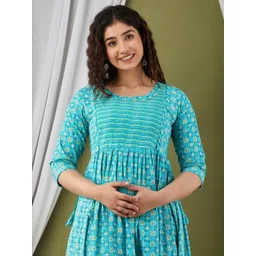 FASHION CLOUD Women Floral Printed Pure Cotton Maternity Kurti-picture-41