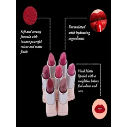 Fashion Colour Women Coffee Brown Vivid Matte Lipstick 3.8 g - Full Cherry 14 image 5