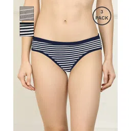 fashion comfortz Pack of 3 Printed Panties with Elasticated Waist image 1