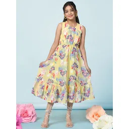 FASHION DREAM Floral Print Georgette Fit & Flare Midi Dress-image-33