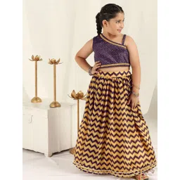 FASHION DREAM Girls Bandhani Printed One Shoulder Lehenga With Blouse-picture-37