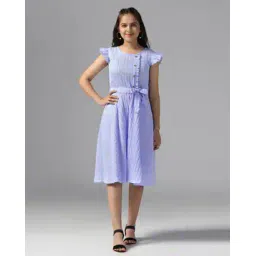 fashion dream Girls Crinkled Fit & Flare Dress-picture-42