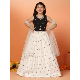 FASHION DREAM Girls Embellished Sequinned Ready to Wear Lehenga & Blouse With Dupatta-picture-15
