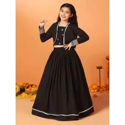 FASHION DREAM Girls Embellished Sequinned Ready to Wear Lehenga Choli with Jacket-picture-16