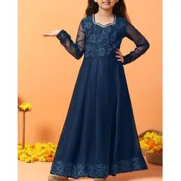 fashion dream Girls Embroidered Gown Dress-picture-10