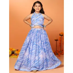 FASHION DREAM Girls Embroidered Sequinned Ready to Wear Lehenga &-picture-19
