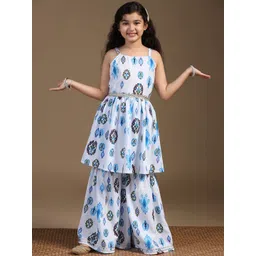 FASHION DREAM Girls Ethnic Motifs Printed A-Line Kurta With Sharara-picture-36