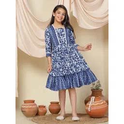 FASHION DREAM Girls Floral Print A-Line Casual Dress-picture-22