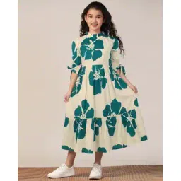 fashion dream Girls Floral Print Fit & Flare Dress-picture-26