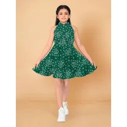 FASHION DREAM Girls Floral Printed Fit & Flare Dress-picture-38