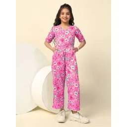 FASHION DREAM Girls Floral Printed Jumpsuit-picture-12