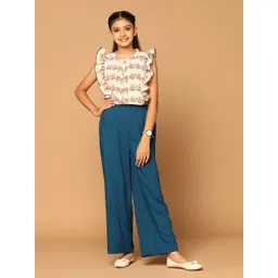 FASHION DREAM Girls Printed Sleeveless Top With Palazzos-picture-12