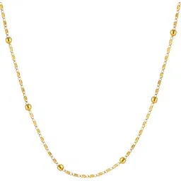 fashion frill Elegant Golden Chain Thin Light Weighted Gold Plated Gold Chain For Men Boys Women 28 Inches-picture-20