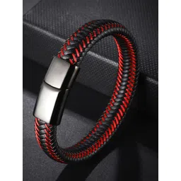 Fashion Frill Men Leather Link Bracelet-picture-40