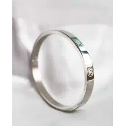 fashion frill Men Silver-Plated Slip-On Kada-picture-18