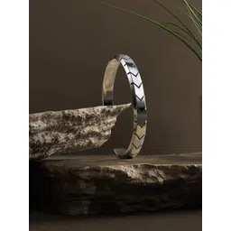 Fashion Frill Men Silver-Plated Stainless Steel Cuff Bracelet-picture-21