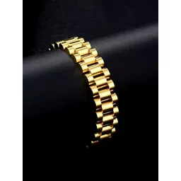 Fashion Frill Men Stainless Steel Gold-Plated Wraparound Bracelet-picture-15